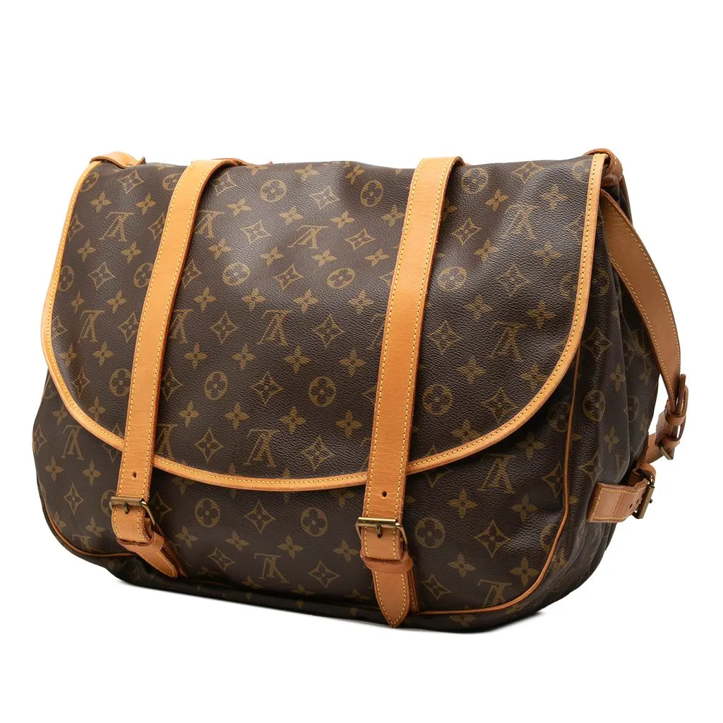 Louis Vuitton Monogram Saumur 43 Brown Canvas Good - Back View