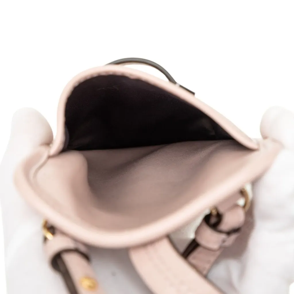Fendi Leather O Lock Phone Pouch Crossbody Pink Leather Very good - Model View