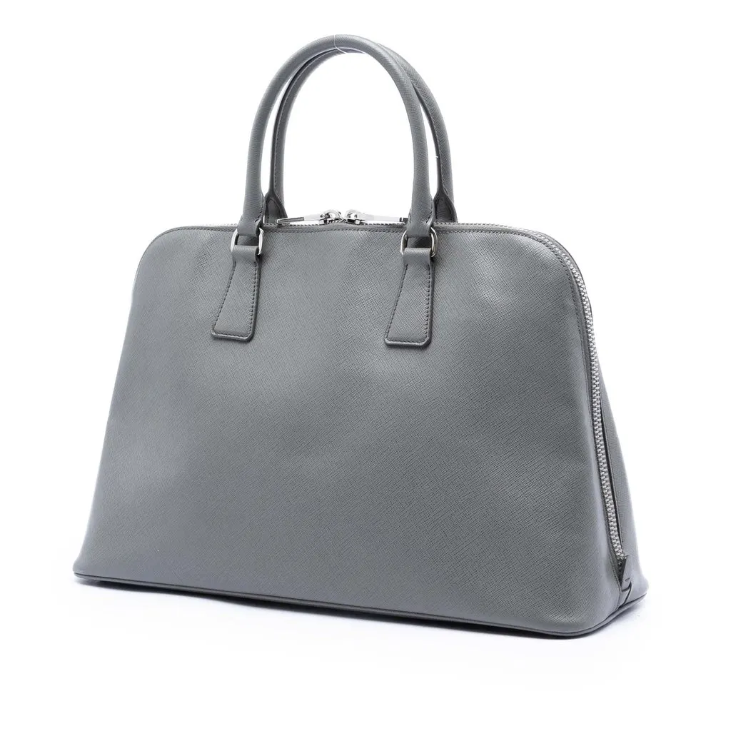 Prada Large Saffiano Lux Promenade Satchel MultiColor Leather Very good - Back View