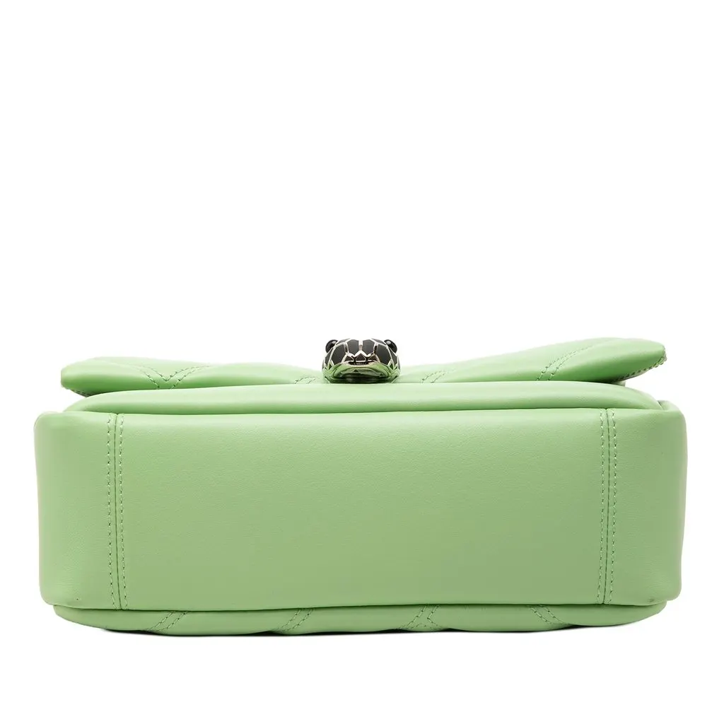 Bvlgari Leather Serpenti Cabochon Chain Crossbody Green Leather Very good - Inside View