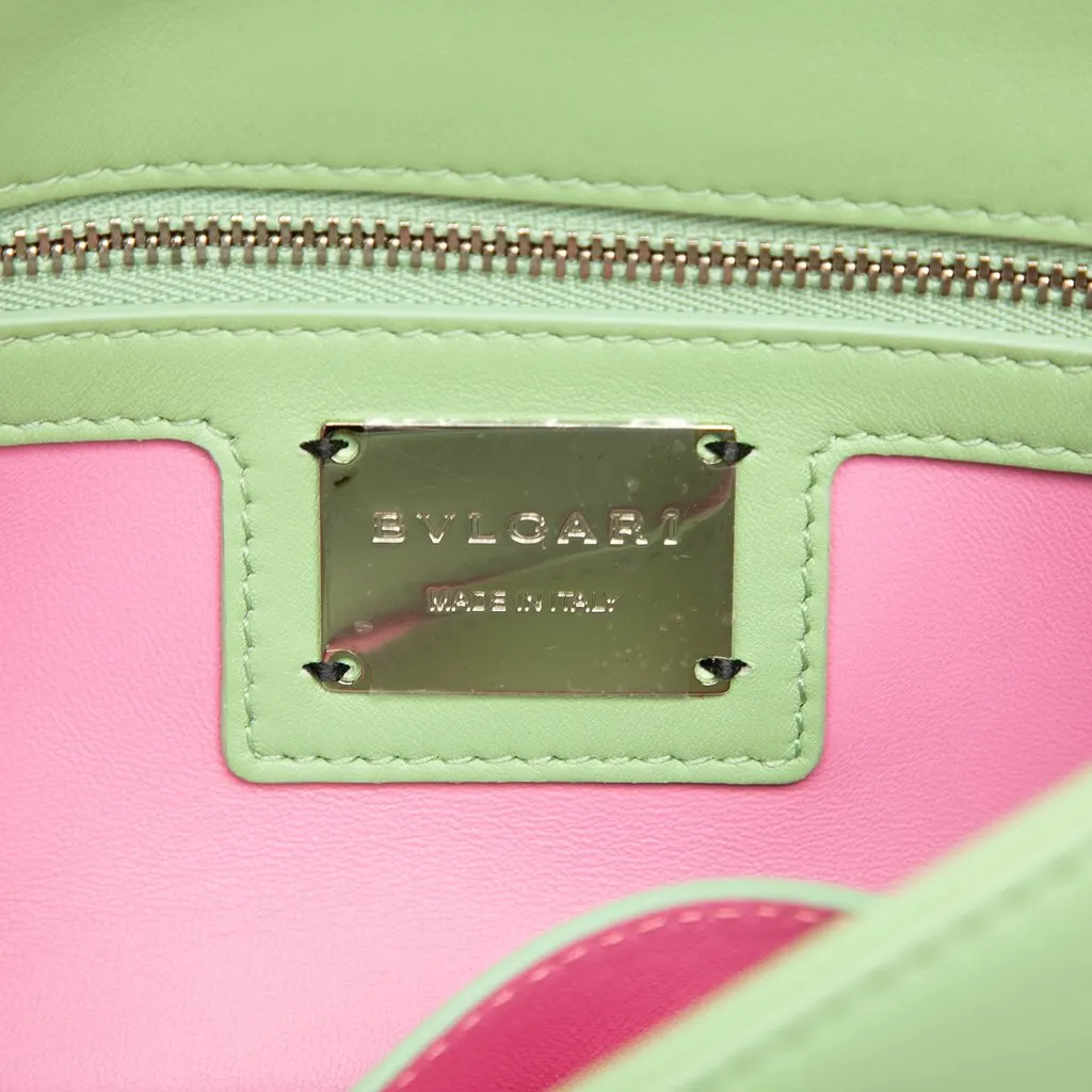 Bvlgari Leather Serpenti Cabochon Chain Crossbody Green Leather Very good - Box View