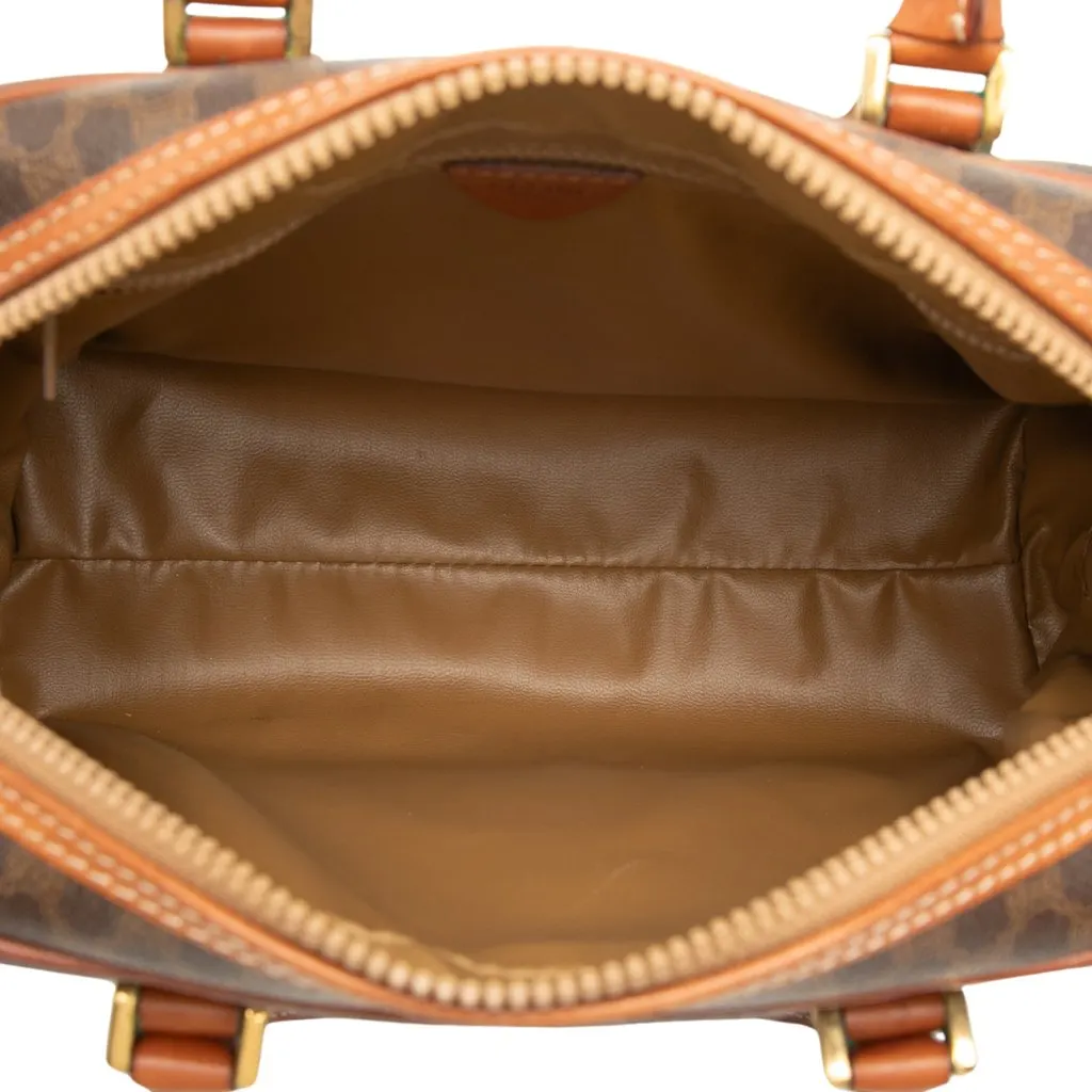 Celine Macadam Coated Canvas Handbag Brown Very good - Model View
