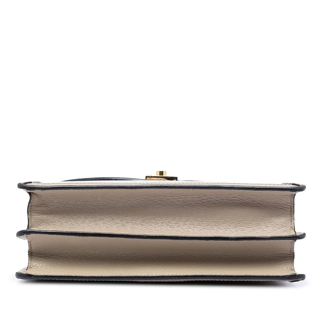 Gucci Small GG Canvas Web Ophidia Top Handle Flap Beige Very good - Inside View