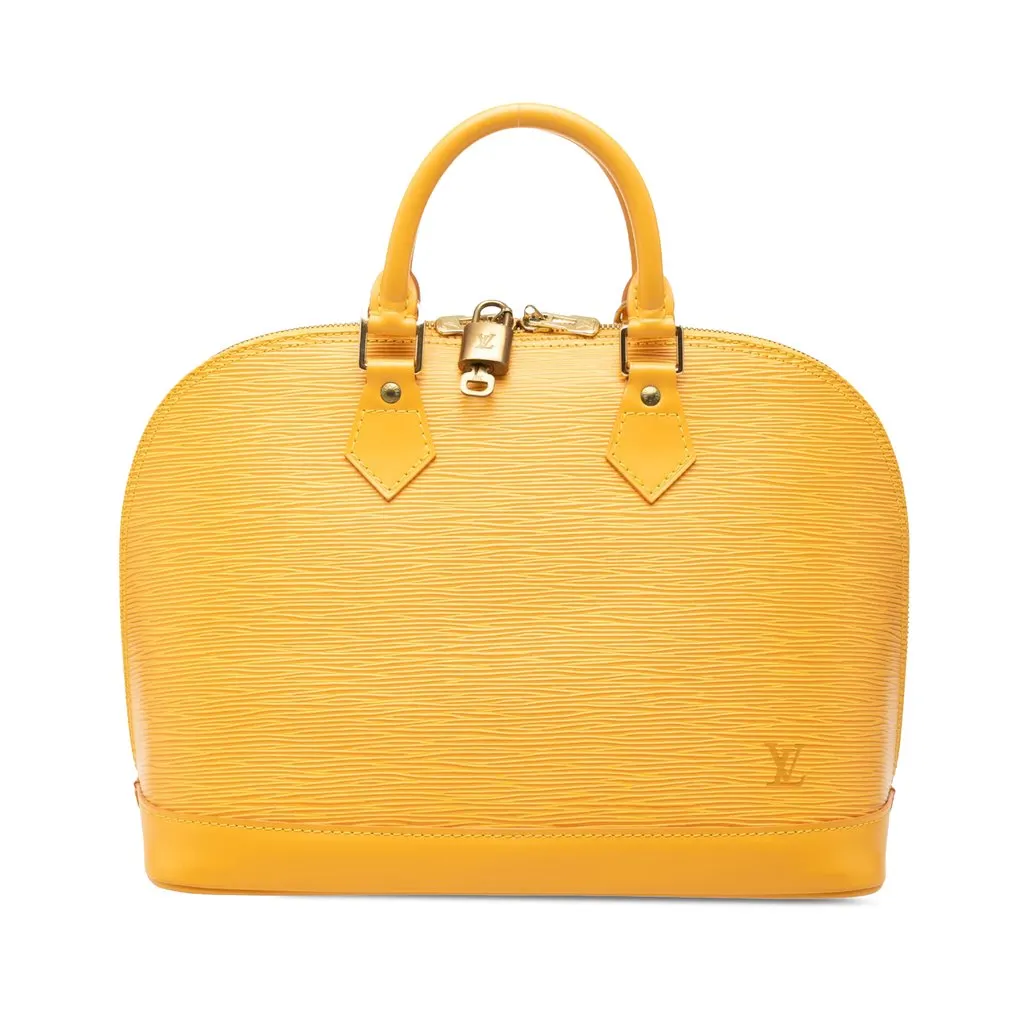 Louis Vuitton Epi Alma PM Yellow Leather Good - Front View