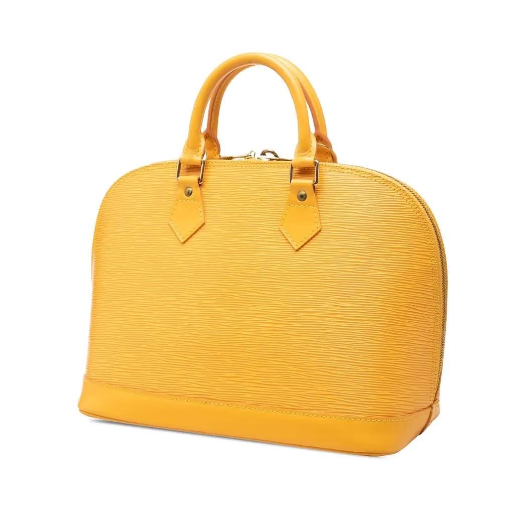 Louis Vuitton Epi Alma PM Yellow Leather Good - Back View