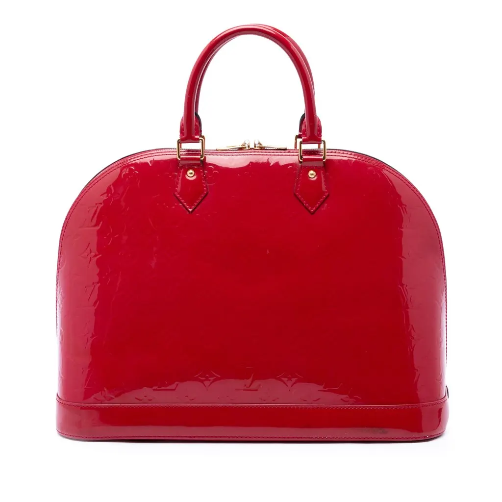 Louis Vuitton Monogram Vernis Alma GM Pink Leather Very good - Front View