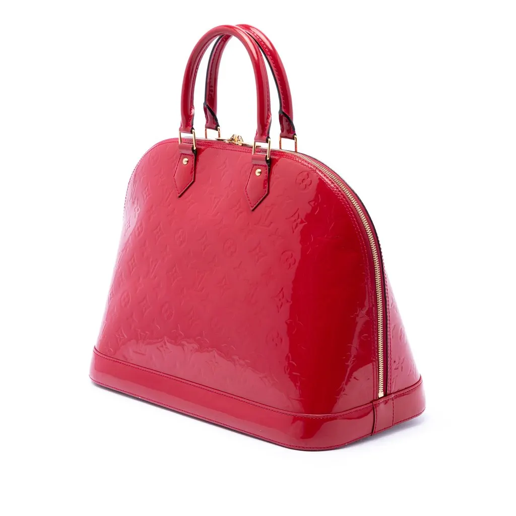 Louis Vuitton Monogram Vernis Alma GM Pink Leather Very good - Back View