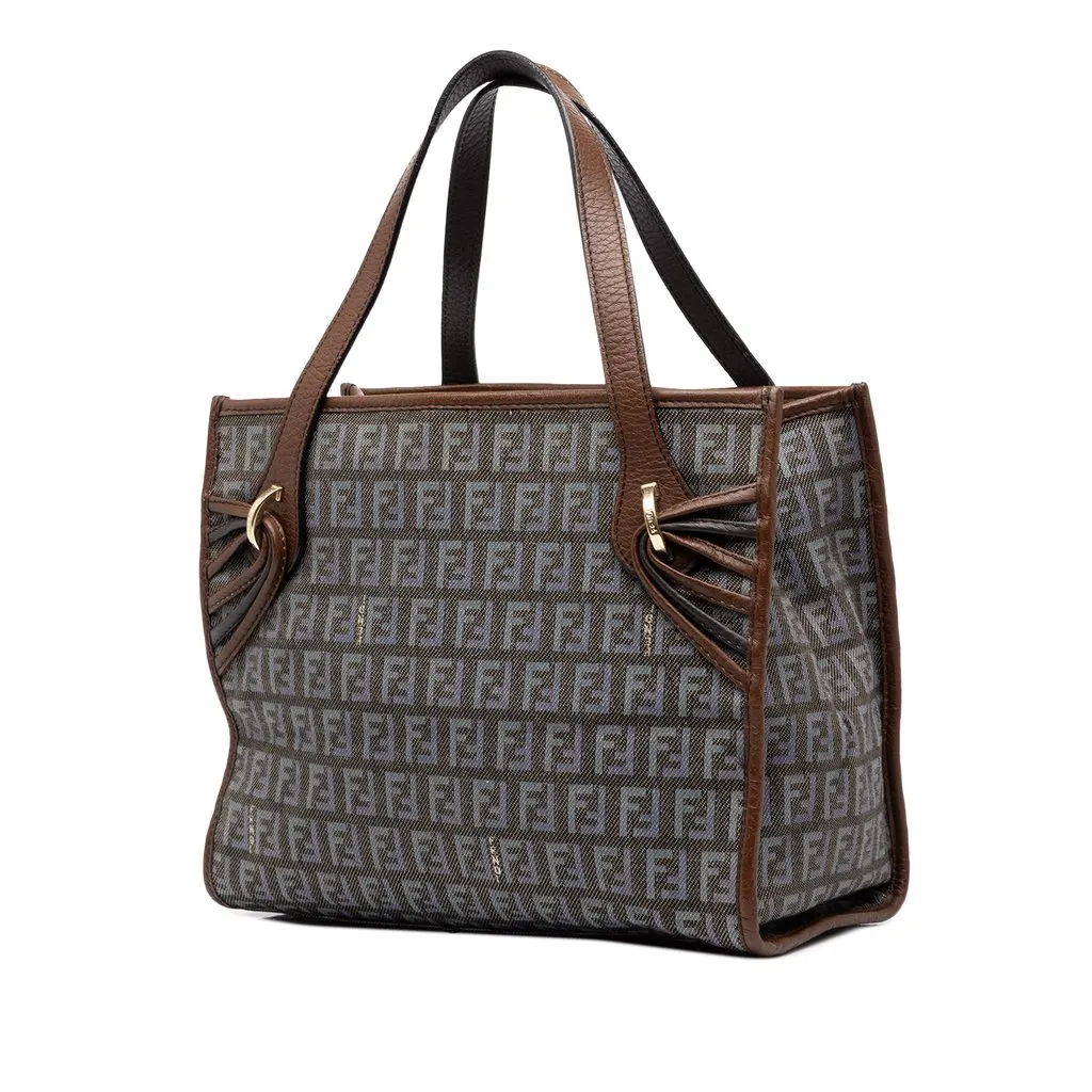 Fendi Zucchino Denim Handbag MultiColor Denim Good - Back View