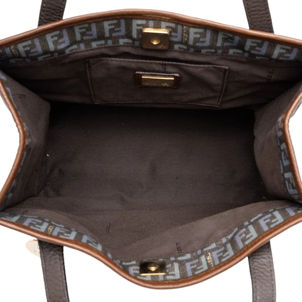 Fendi Zucchino Denim Handbag MultiColor Denim Good - Model View