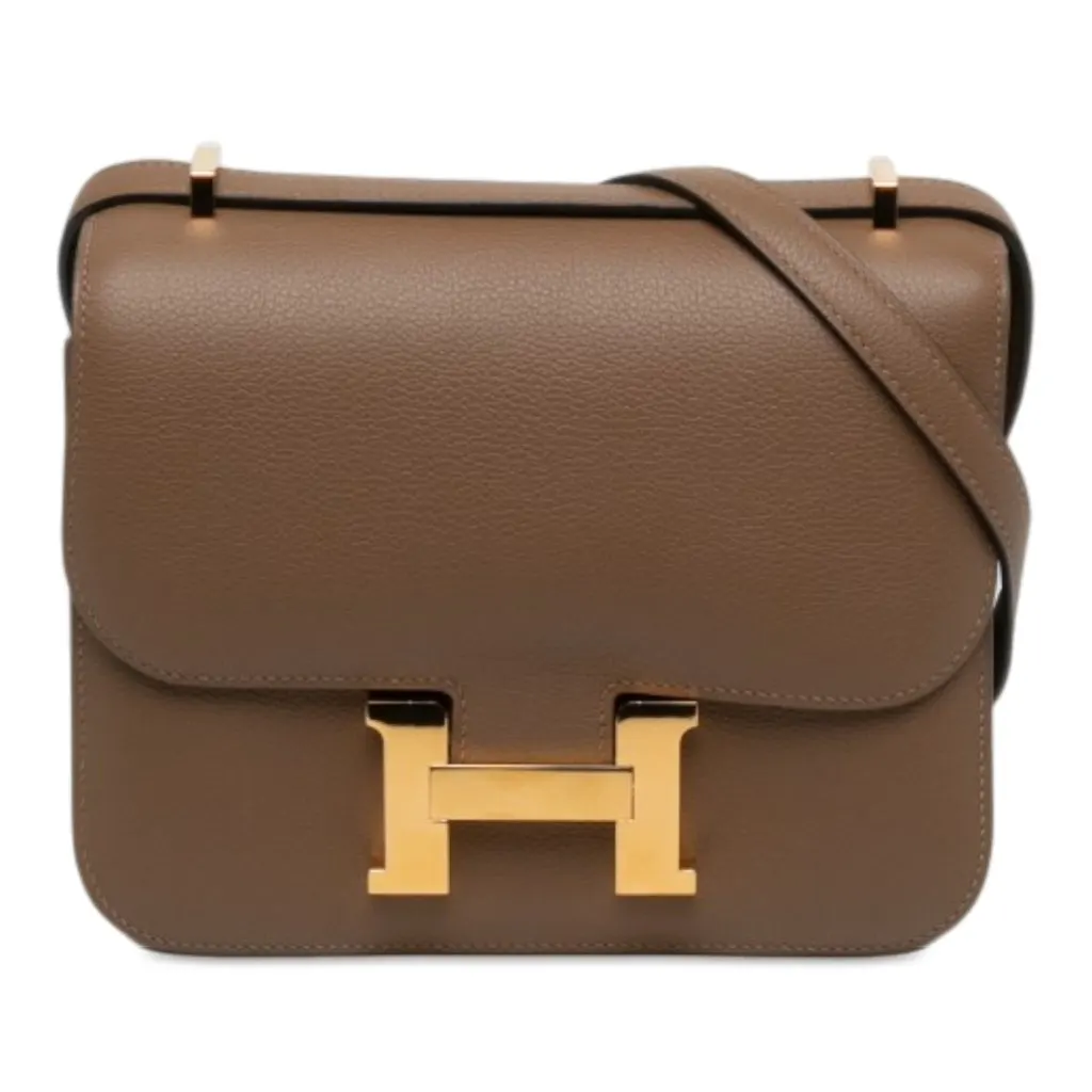 Hermès Mini Chevre Mysore Constance 18 Brown Leather Very good - Front View