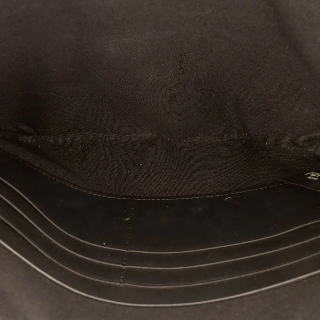 Fendi Zucca Coated Canvas Clutch Brown Good - Model View