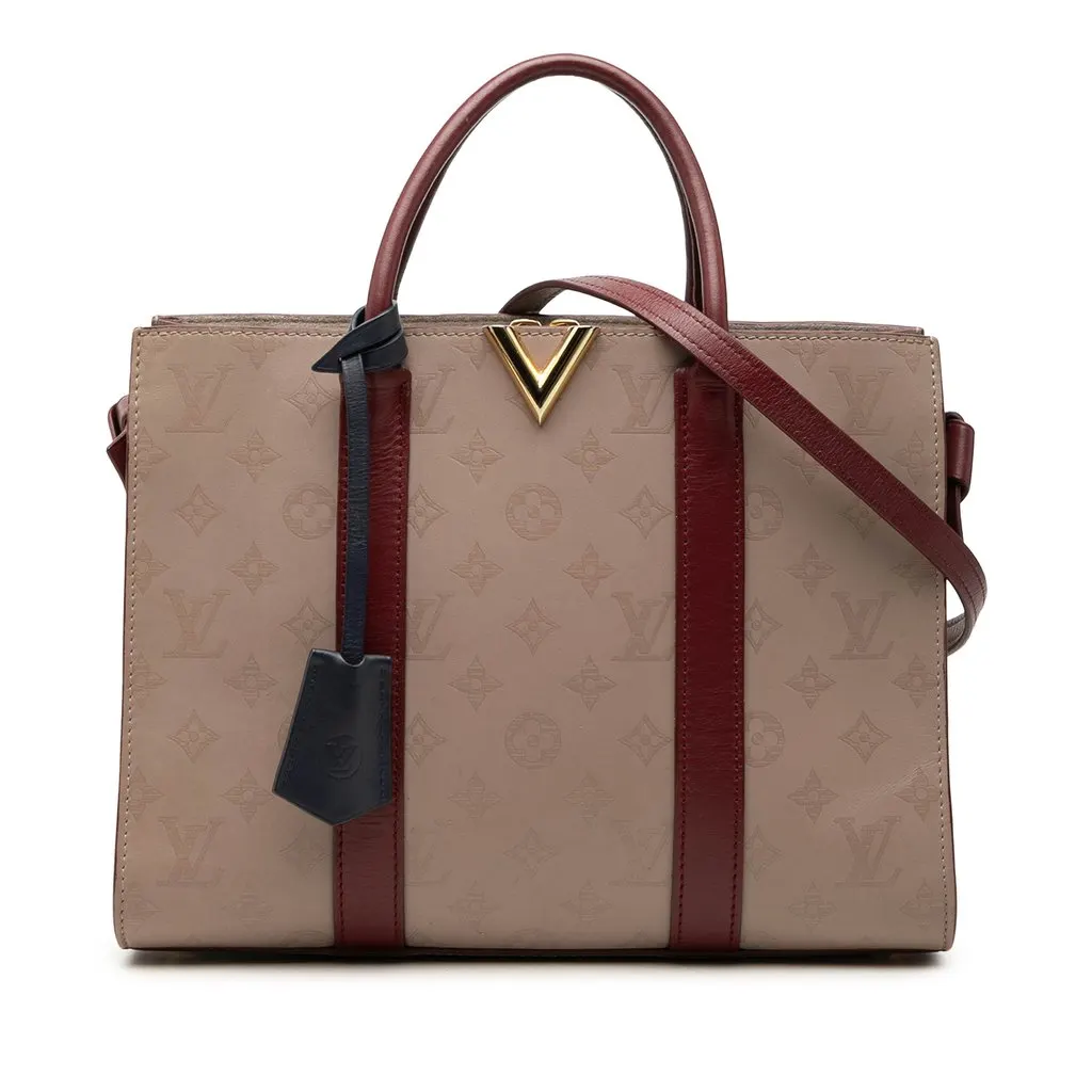 Louis Vuitton Monogram Cuir Plume Very Tote MM Brown Leather Very good - Front View