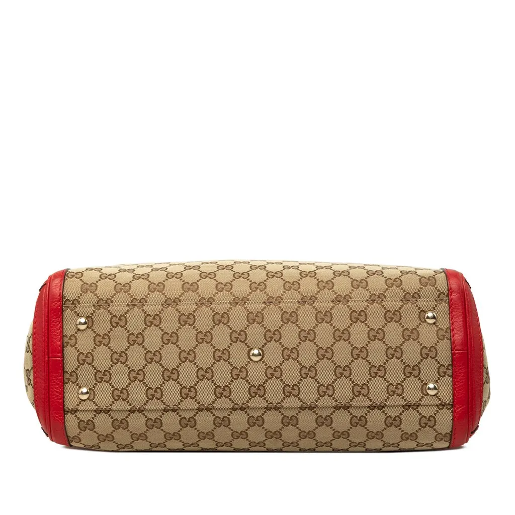 Gucci GG Canvas Bella Tote Beige Canvas Good - Inside View