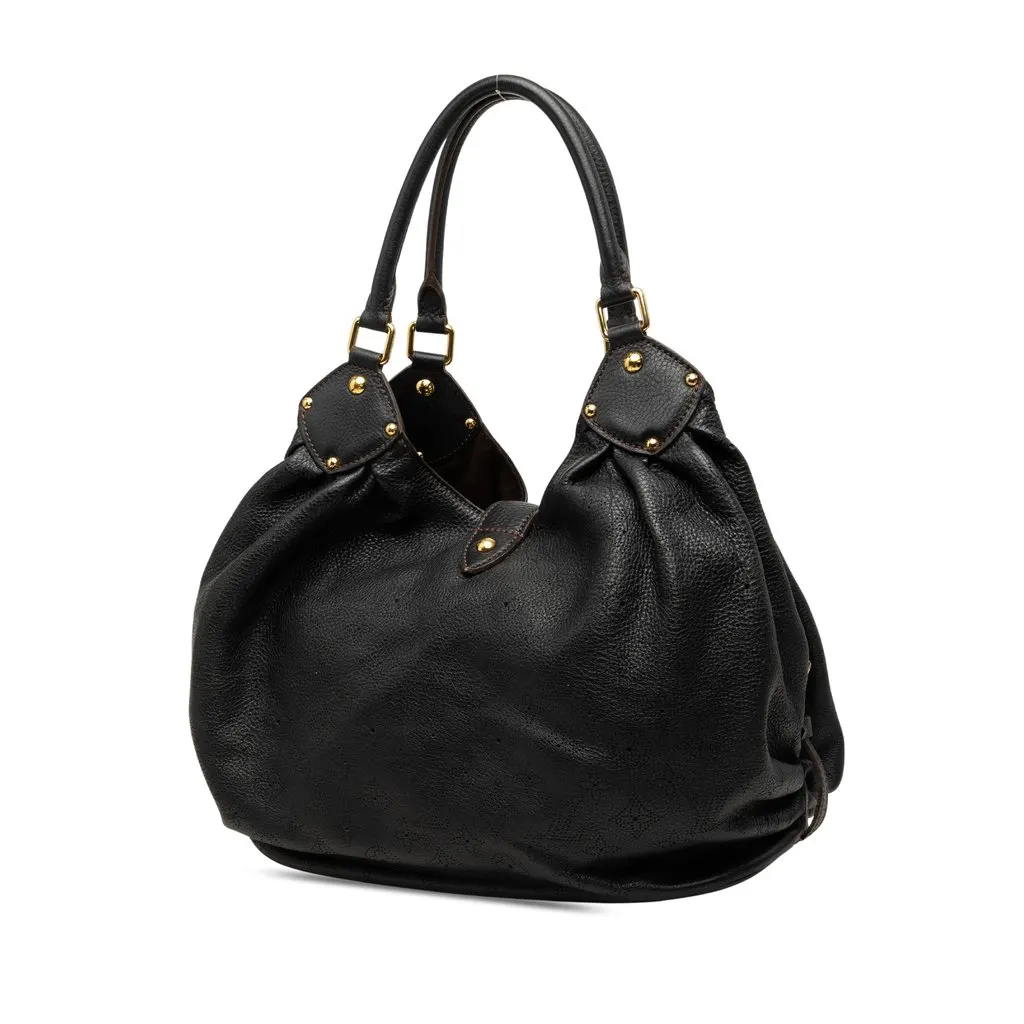 Louis Vuitton Monogram Mahina L Black Leather Good - Back View