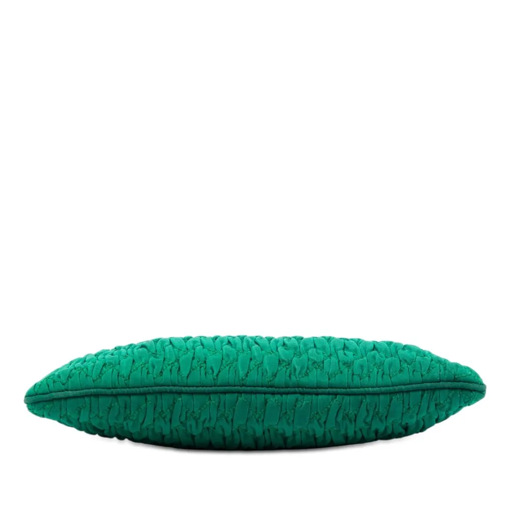 Miu Miu Matelasse Nylon Crystal Chain Crossbody Green Very good - Inside View