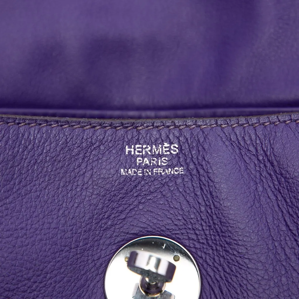Hermès Swift Lindy 34 Purple Leather Very good - Box View