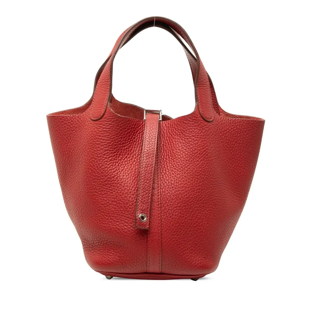 Hermès Clemence Picotin Lock 18 Red Leather Very good - Front View