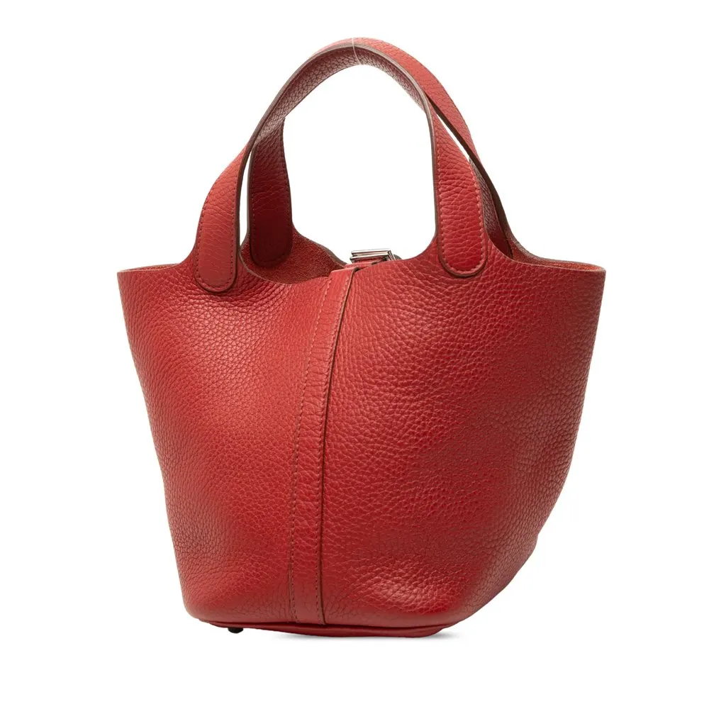 Hermès Clemence Picotin Lock 18 Red Leather Very good - Back View