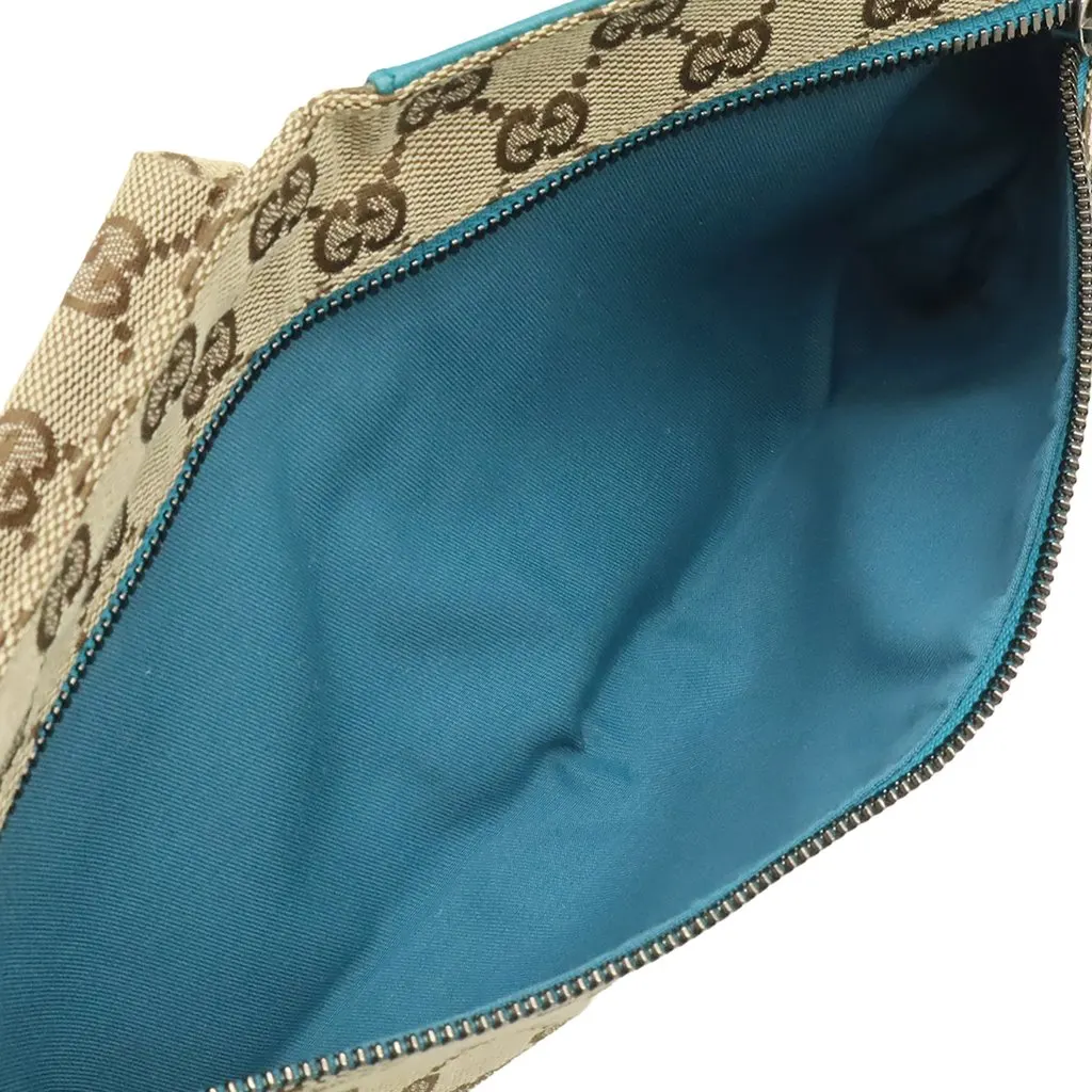Gucci GG Canvas Web Double Pocket Belt Bag Beige Very good - Inside View
