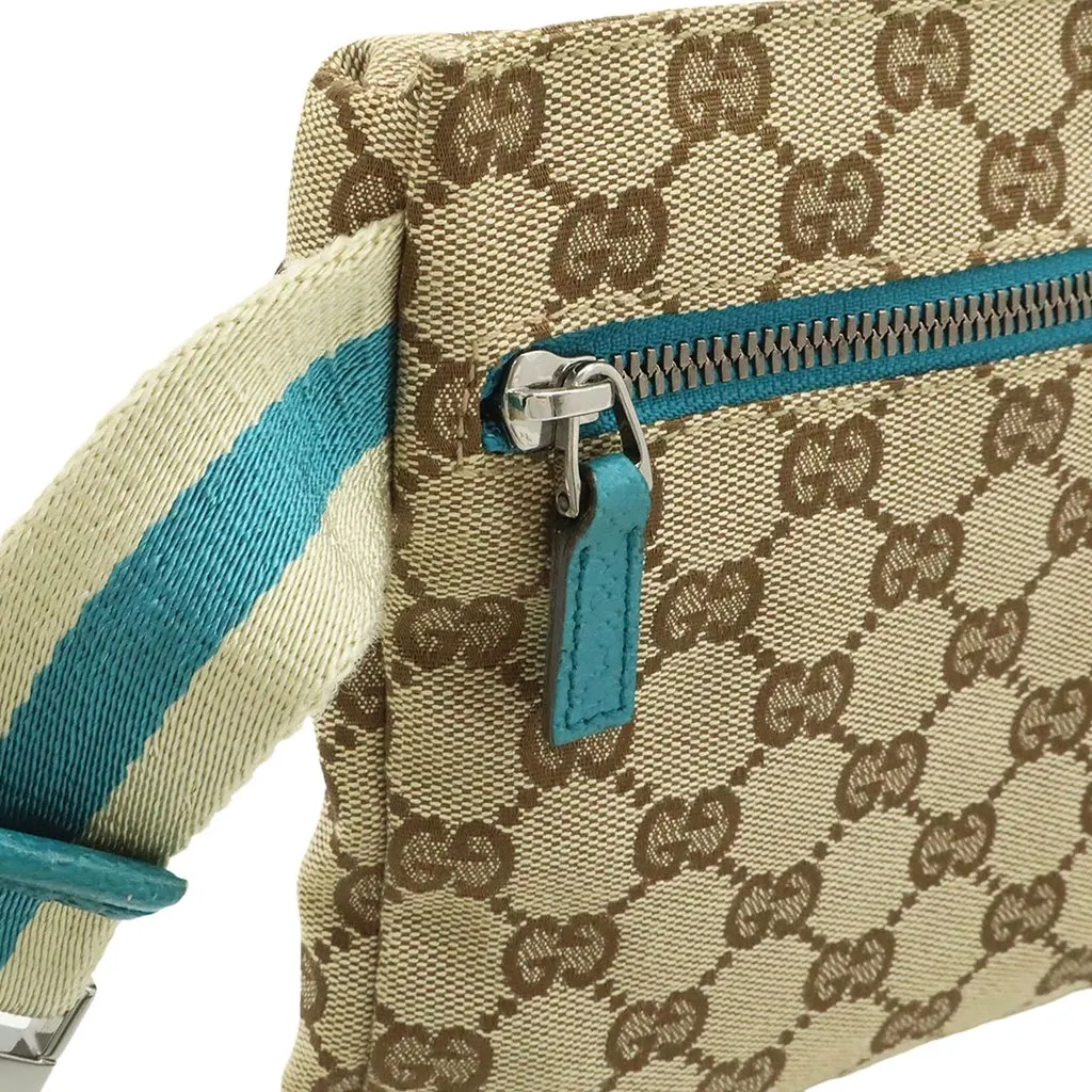 Gucci GG Canvas Web Double Pocket Belt Bag Beige Very good - Box View