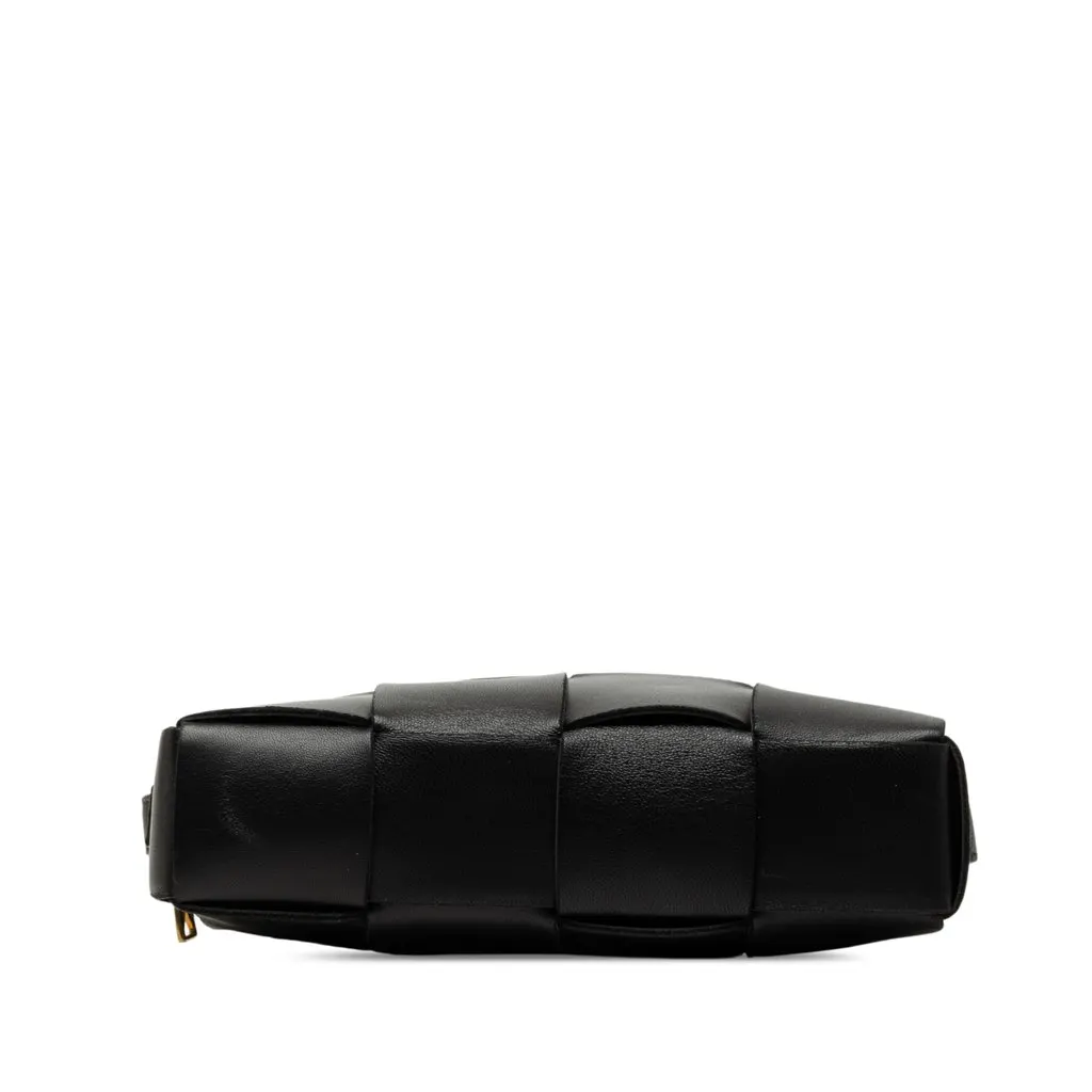 Bottega Veneta Mini Nappa Maxi Intrecciato Cassette Crossbody Black Leather Very good - Inside View