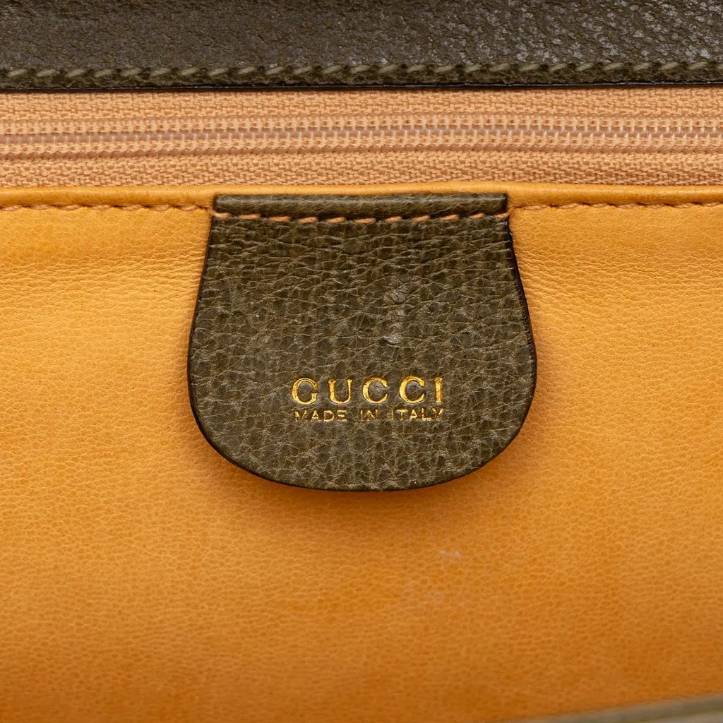 Gucci Calfskin Turnlock Flap Crossbody Green Leather Very good - Box View