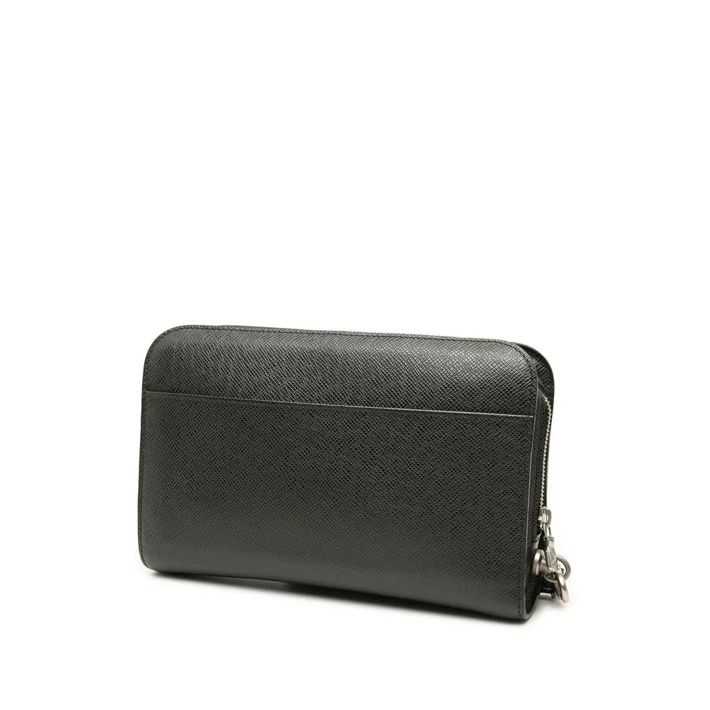 Louis Vuitton Taiga Pochette Baikal Black Leather Very good - Back View