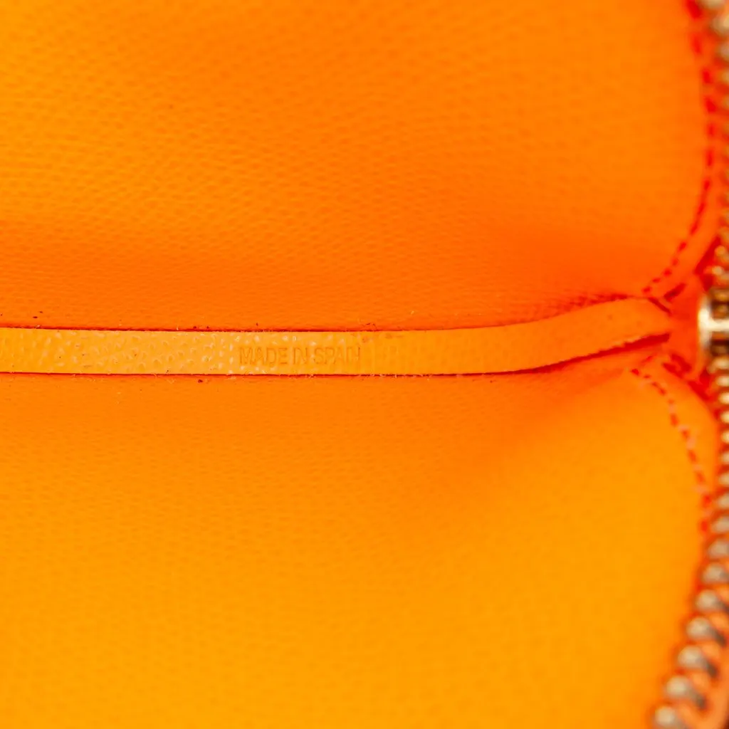 Jacquemus Leather Le Pitchou Coin Purse on Strap Orange Leather Very good - Model View