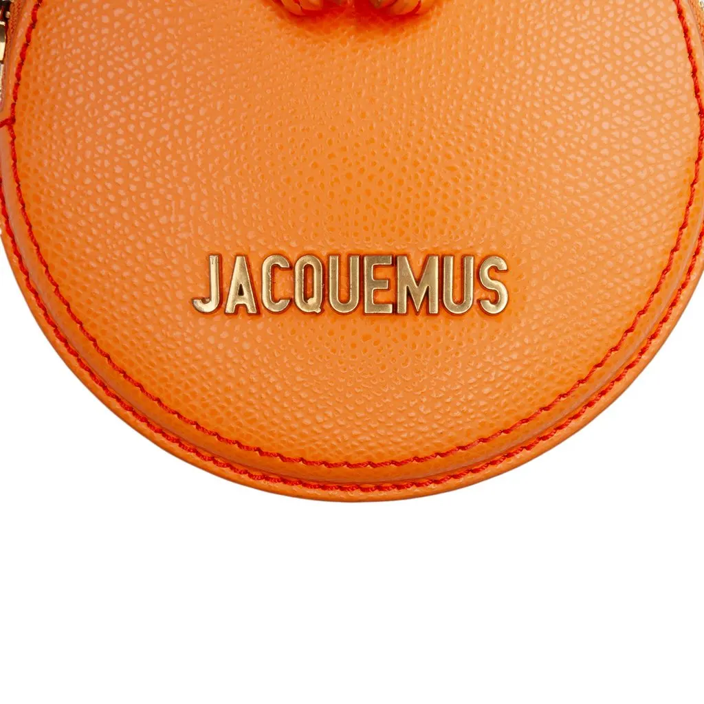 Jacquemus Leather Le Pitchou Coin Purse on Strap Orange Leather Very good - Box View