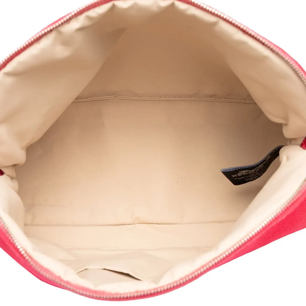 Hermès Toile Bolide Trousse De Voyage PM Pink Cotton Very good - Model View
