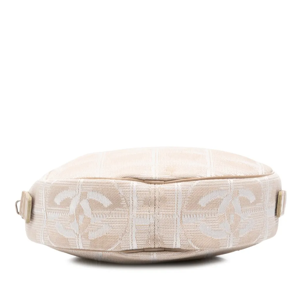 Chanel New Travel Line Nylon Round Wristlet Pouch Beige Polyamide Very good - Inside View