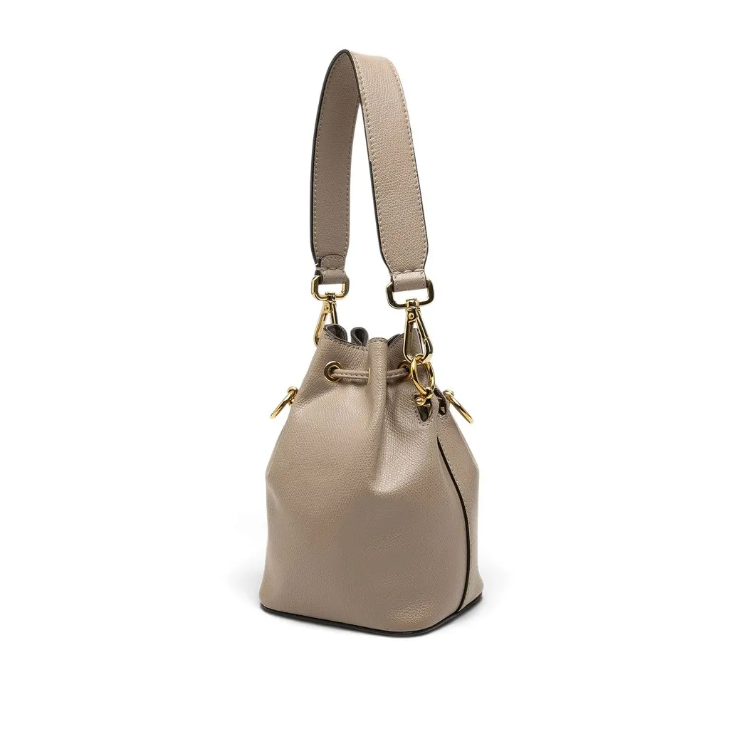 Fendi Mini Leather Mon Tresor Bucket Bag Brown Leather Good - Back View