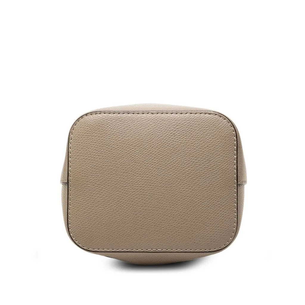 Fendi Mini Leather Mon Tresor Bucket Bag Brown Leather Good - Inside View