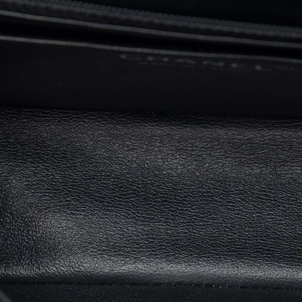 Chanel Mini Classic Canvas Parisian Rooftop Single Flap Black Very good - Model View
