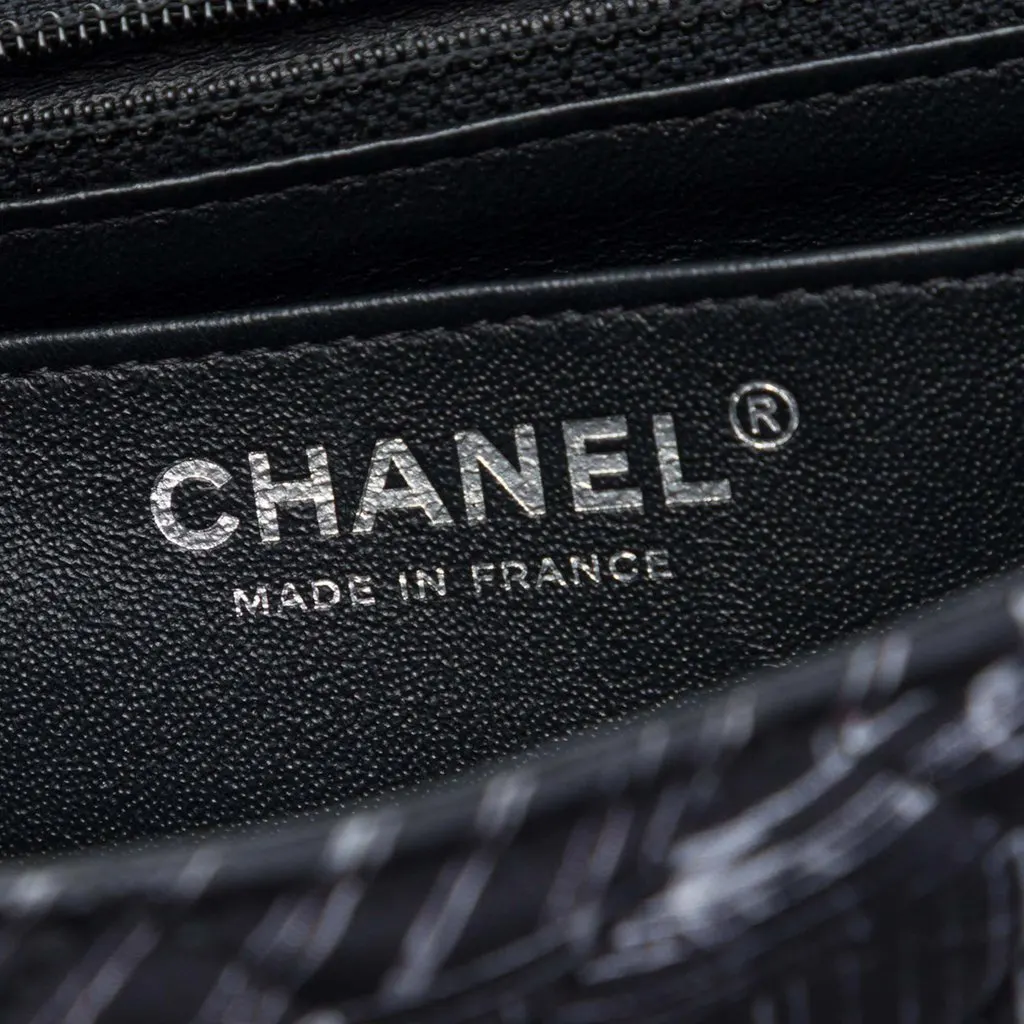 Chanel Mini Classic Canvas Parisian Rooftop Single Flap Black Very good - Box View