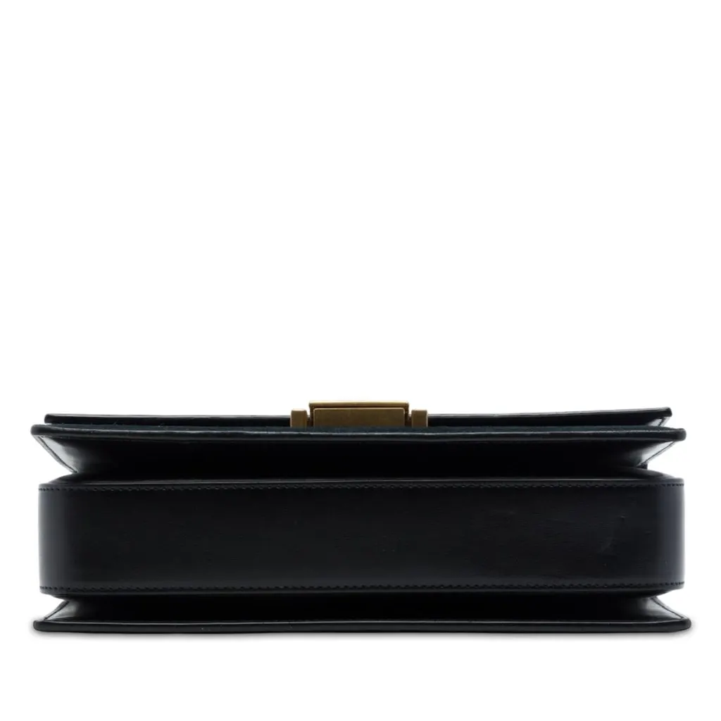 Saint Laurent Medium Calfskin and Leopard Printed Suede Bellechasse Bag Black Leather Very good - Inside View