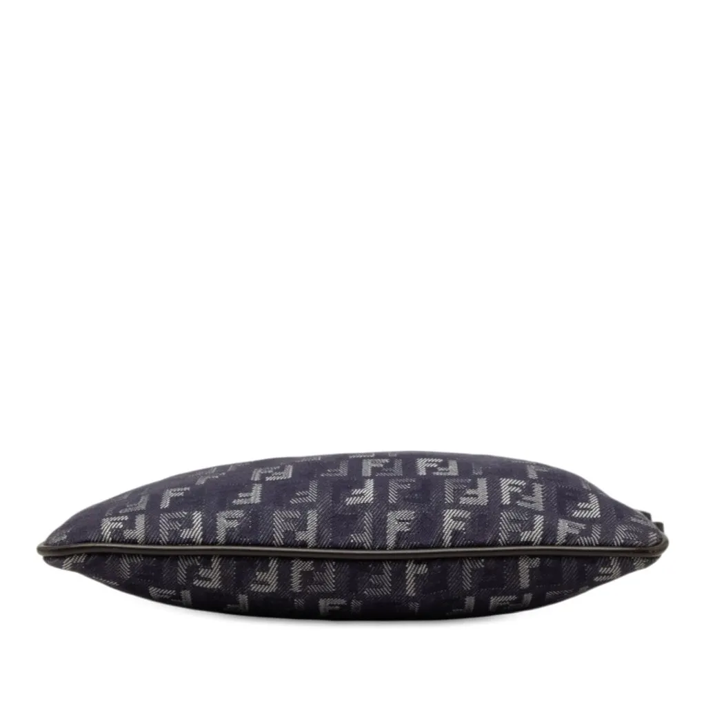 Fendi Zucchino Denim Crossbody Blue Very good - Inside View