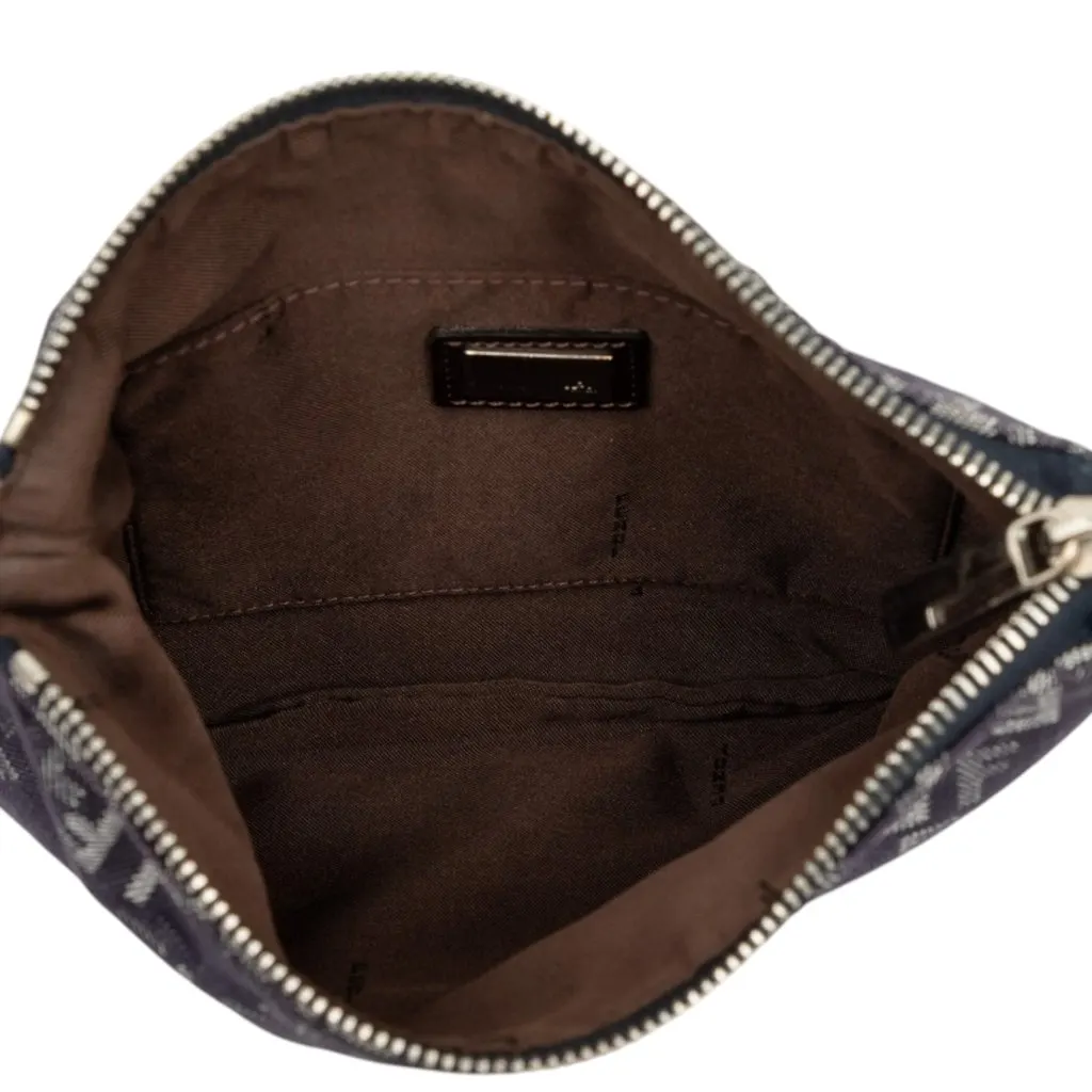 Fendi Zucchino Denim Crossbody Blue Very good - Model View