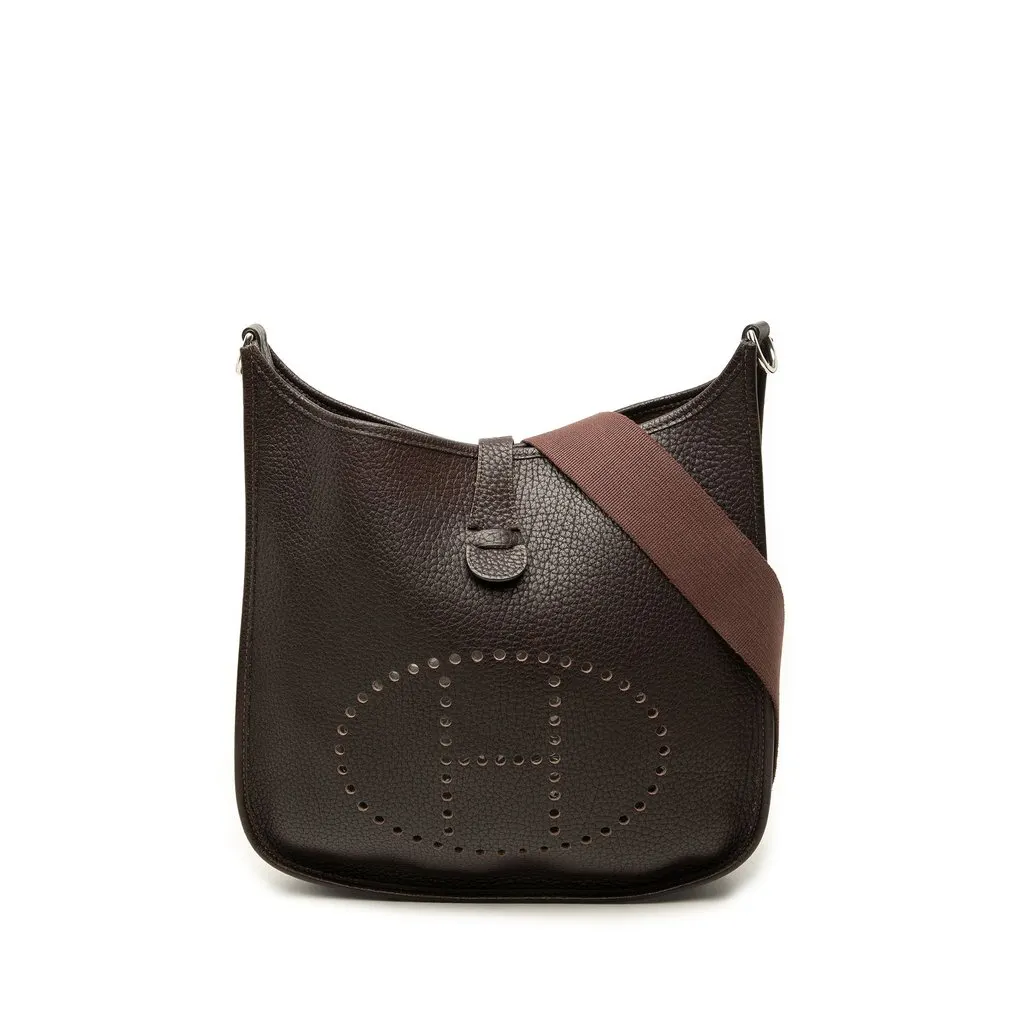 Hermès Clemence Evelyne I GM Brown Leather Very good - Front View