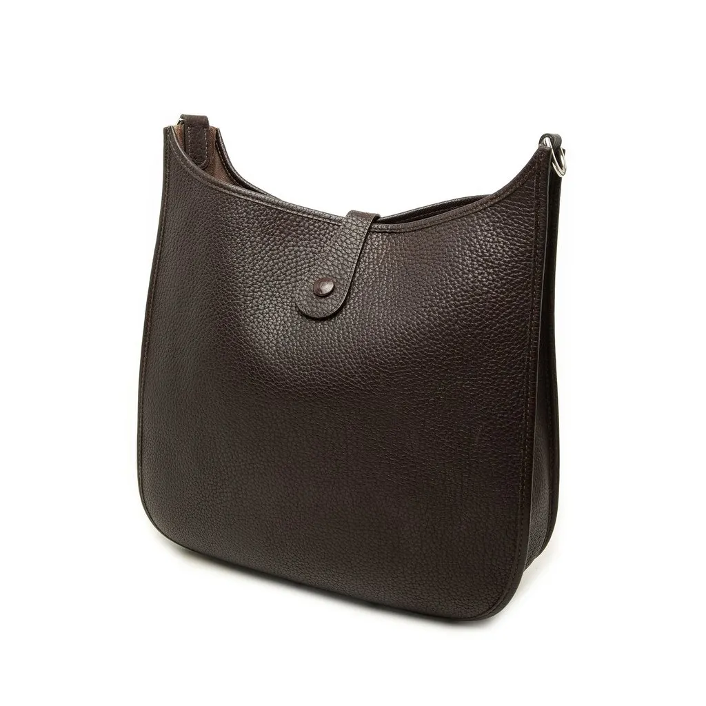 Hermès Clemence Evelyne I GM Brown Leather Very good - Back View