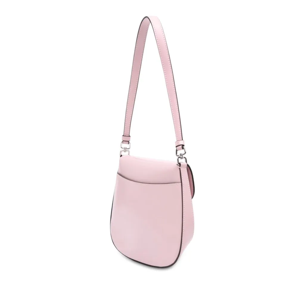 Prada Spazzolato Leather Cleo Flap Shoulder Bag Pink Leather Very good - Back View