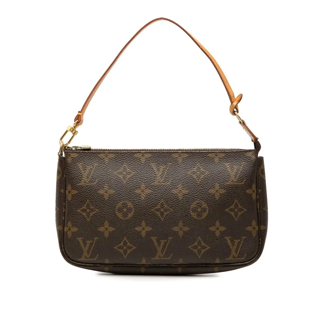 Louis Vuitton Monogram Pochette Accessoires Brown Very good - Front View