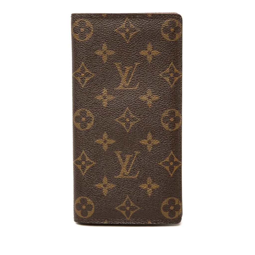 Louis Vuitton Monogram Brazza Long Wallet Brown Very good - Front View