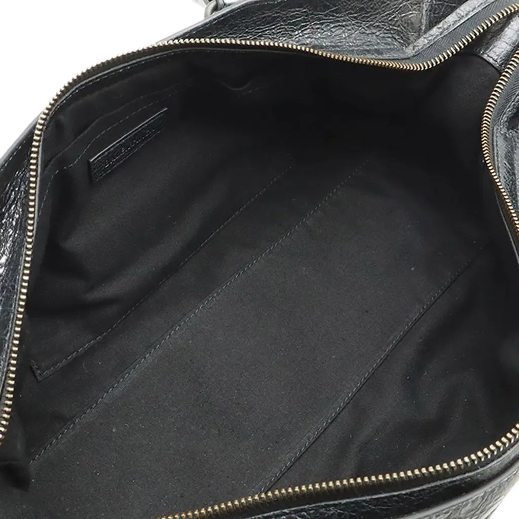 Balenciaga Lambskin Le City East West Shoulder Bag Black Leather Very good - Inside View
