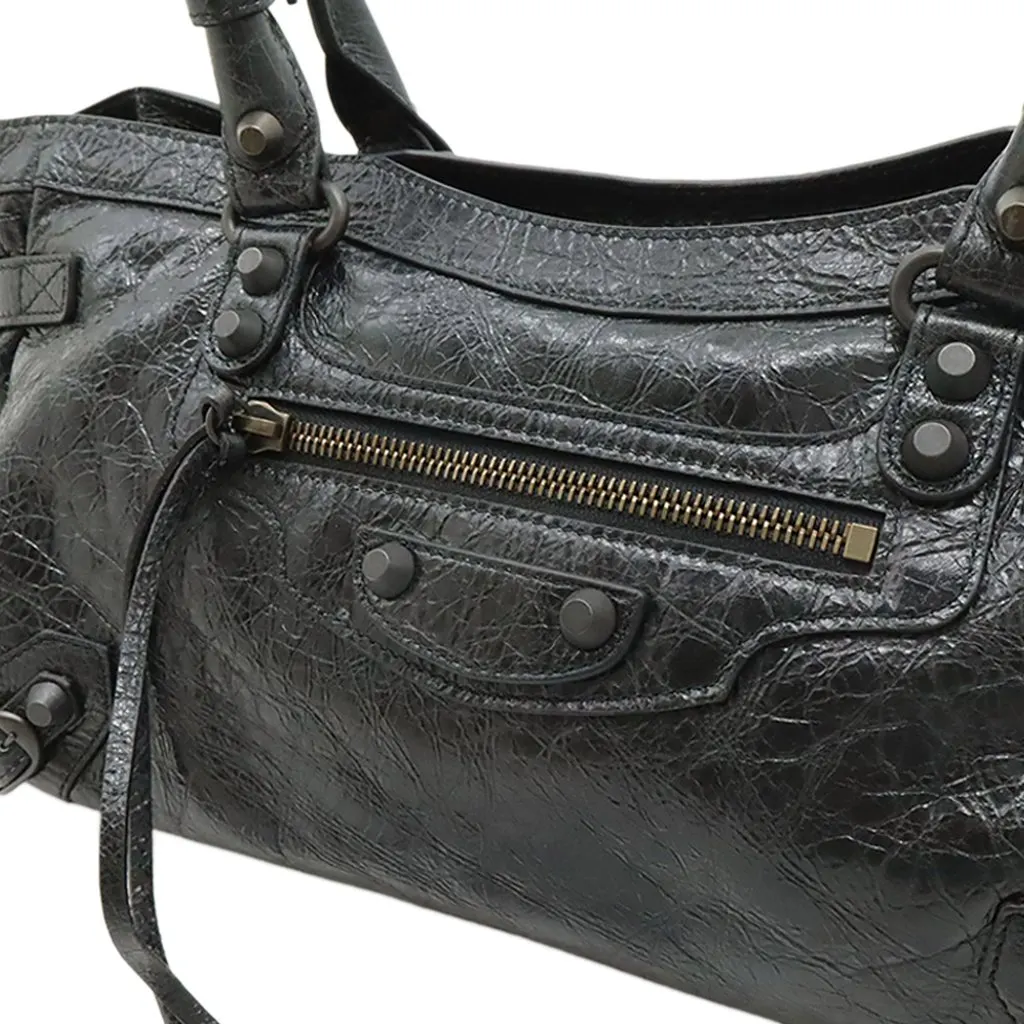 Balenciaga Lambskin Le City East West Shoulder Bag Black Leather Very good - Box View
