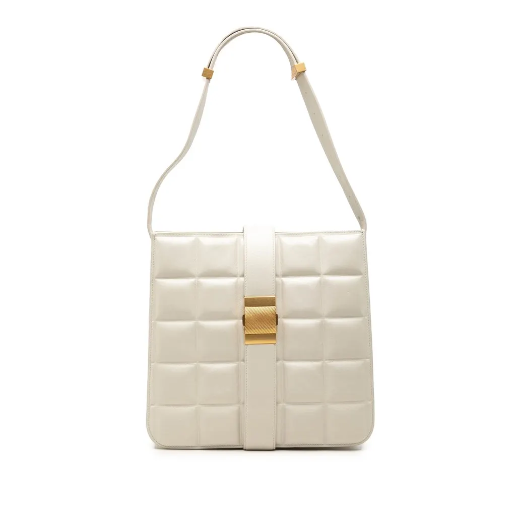 Bottega Veneta Padded Nappa Marie Shoulder Bag White Leather Very good - Front View