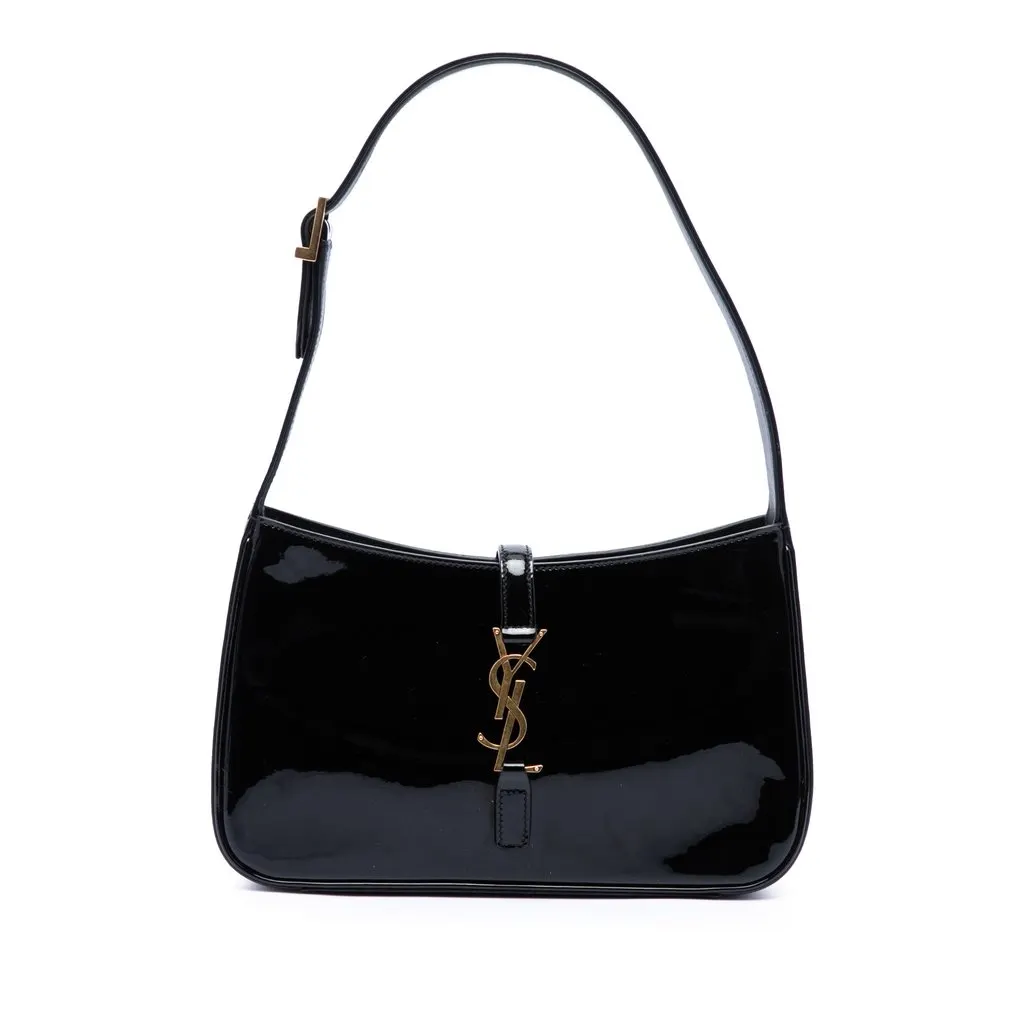 Saint Laurent Mini Patent Le 5 a 7 Black Leather Very good - Front View