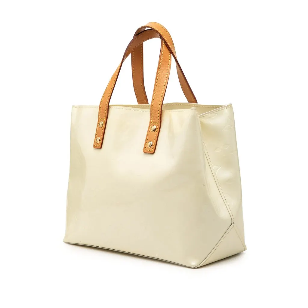 Louis Vuitton Monogram Vernis Reade PM White Leather Very good - Back View