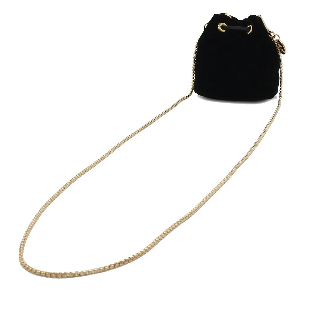 Prada Mini Velluto Drawstring Pouch Black Very good - Back View