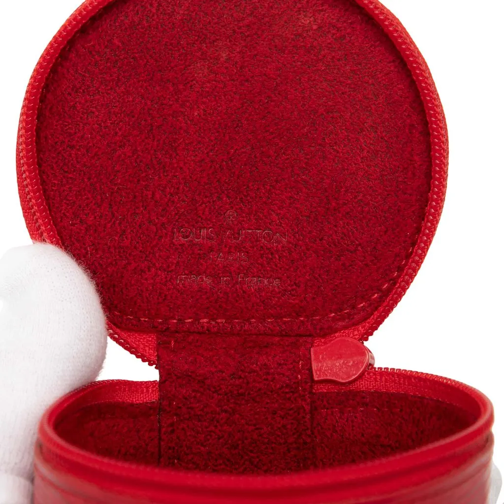 Louis Vuitton Epi Ecrin Bijoux Travel Jewelry Case Red Leather Very good - Box View